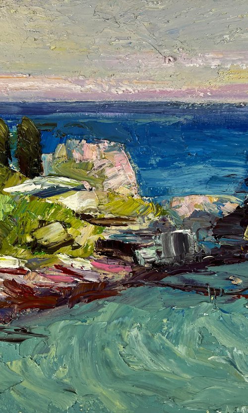 Evening Sea Horizon by Boris Serdyuk