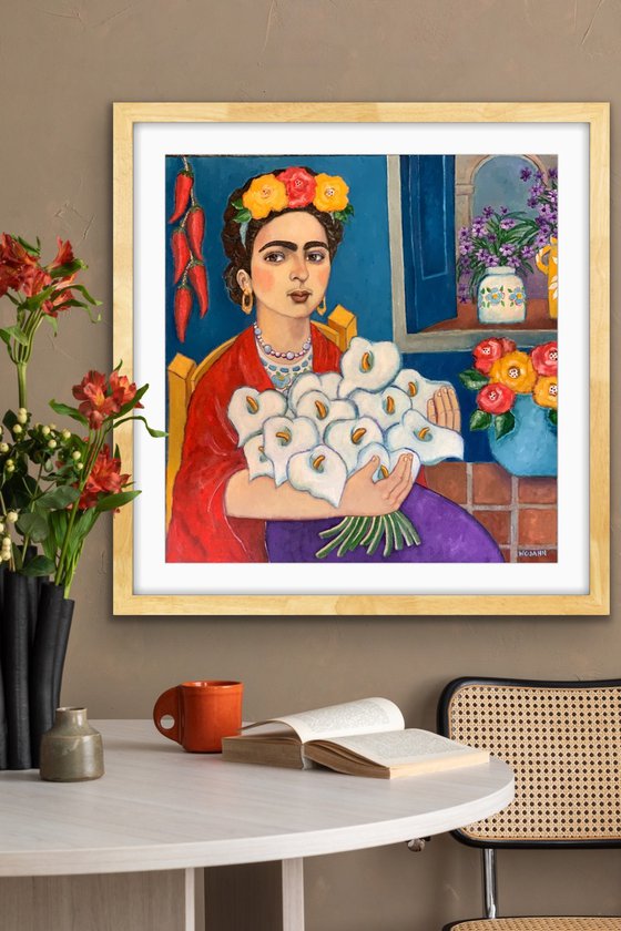 Frida With Flowers
