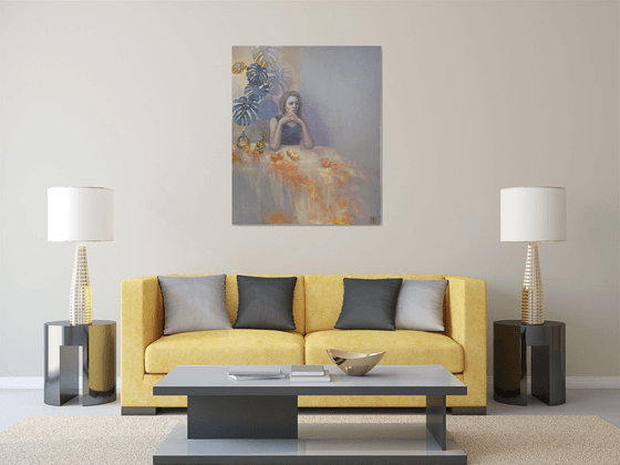 Thoughtful Portrait with Still Life