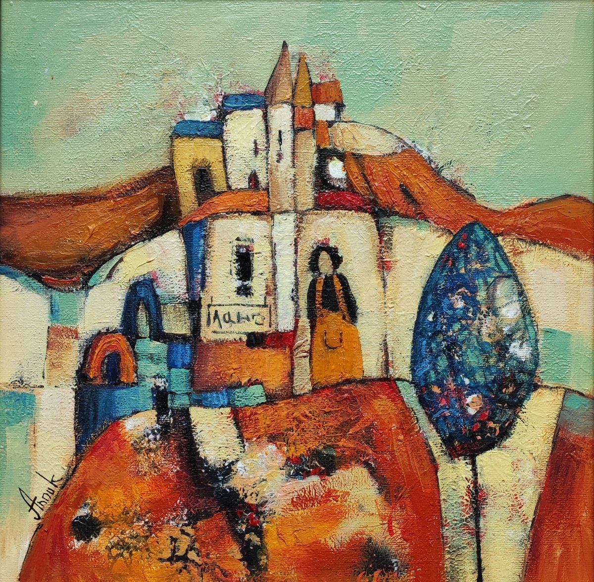 Expressive Oil Painting , Baker By Anna Soghomonyan, 14 X 14, Artwork For Sale On Artfinder