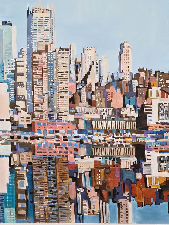 Urban Skyline Reflection New York