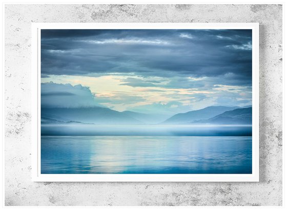 Mist on Loch Carron    1 of 10 Large Blue Sunset Canvas