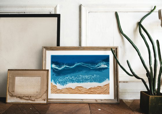 Feel the waves - original seascape epoxy resin artwork