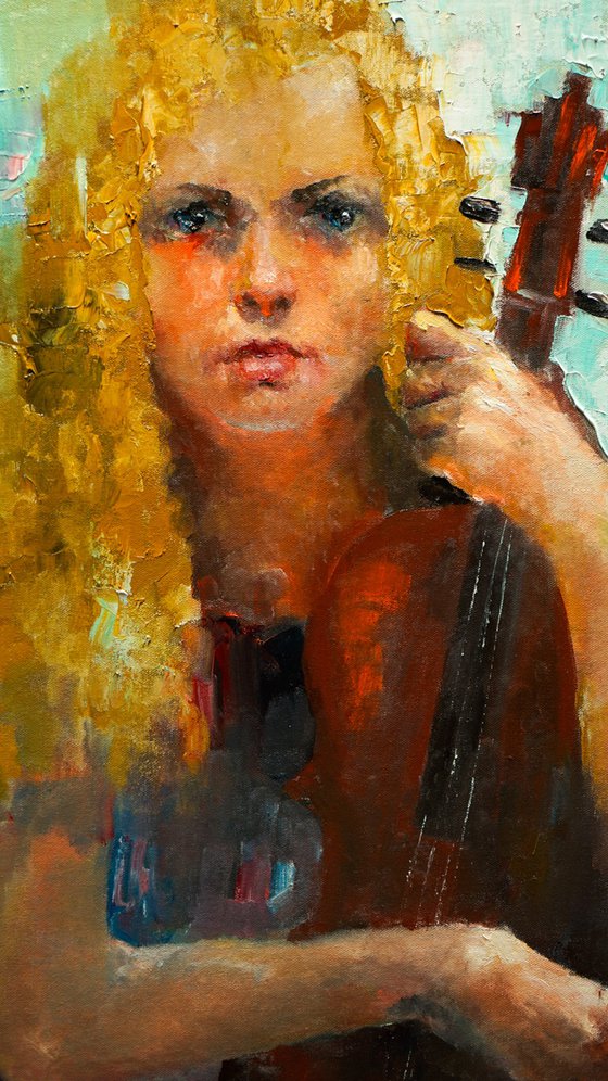 girl with a violin