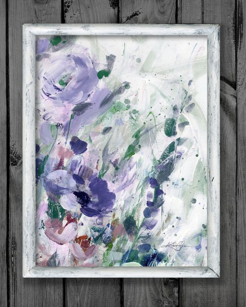 Shabby Chic Dream 1 - Framed Floral Painting by Kathy Morton Stanion by Kathy Morton Stanion