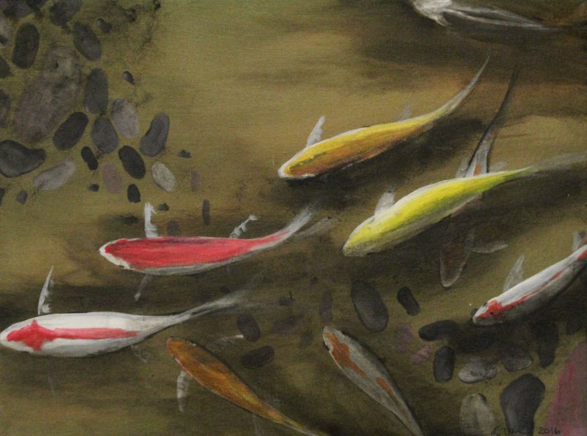 Pond Fish Subtle Gold II by Ellen Wilkinson