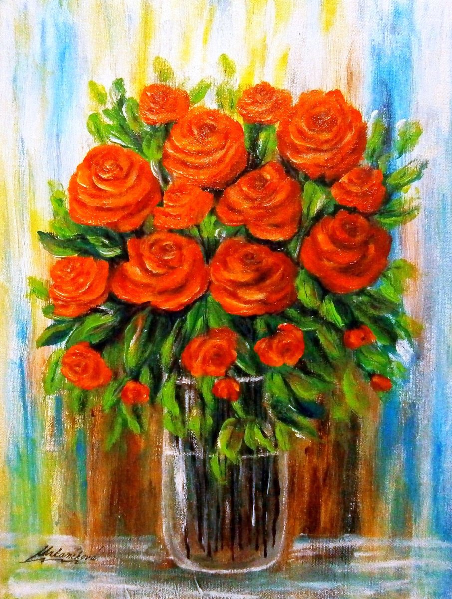 A bouquet of red roses.. by Emilia Urbanikova