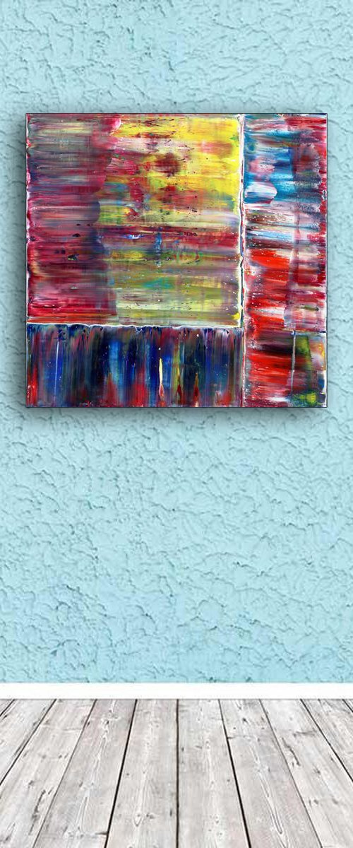 "Smooth Things Out" - Free Shipping to USA - Original PMS Oil Painting On Wood - 24" x 24" by Preston M. Smith (PMS)