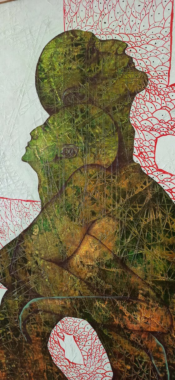 Together 79x50cm ,Acrylic/canvas