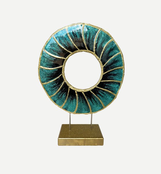 Turquoise Eye. Table decoration Sculpture 3D. Art. Modern Art. Good Eye. Contemporary decor, Art object