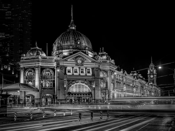 Nightfall at Flinders Station