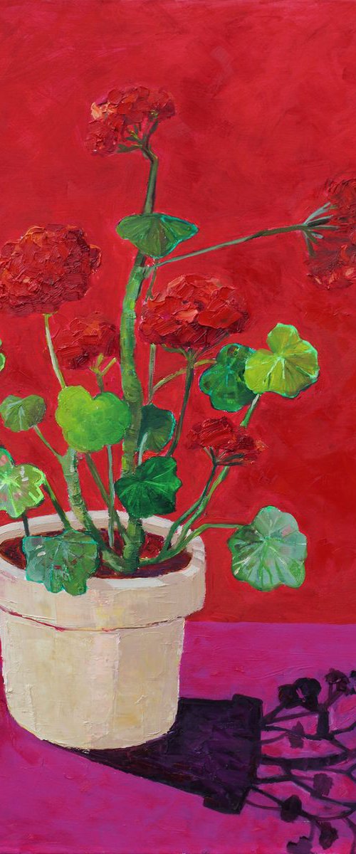 Red Geranium by Anastasia Mazur-Skrobova