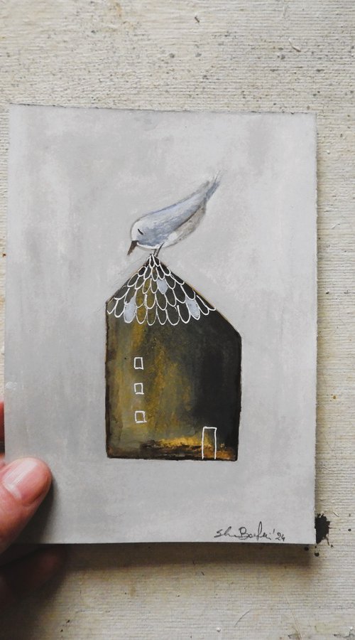 The tiny house and the bird by Silvia Beneforti