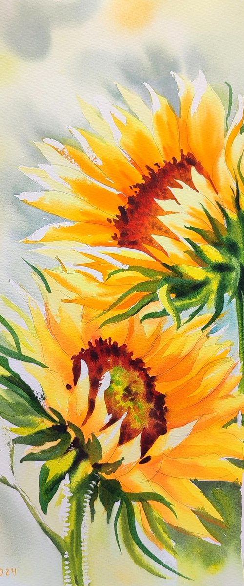 Sunflowers by Nadiia Dubei