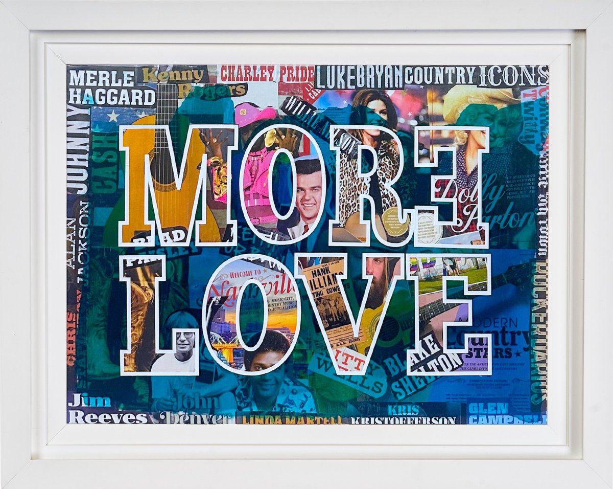 Portrait Painting By Xavi Castel, 35 X 25", More Love, Original Artwork