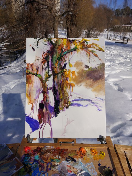 Sunny winter landscape