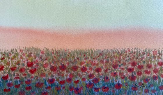 In the poppies