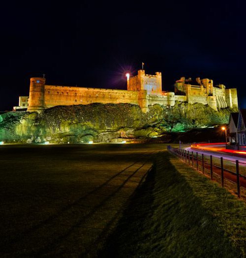Bamburgh Castle At Night A3 by Northlight Harbour
