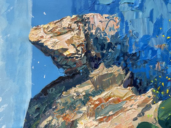 Capri Oil Painting on Canvas - Italy Art