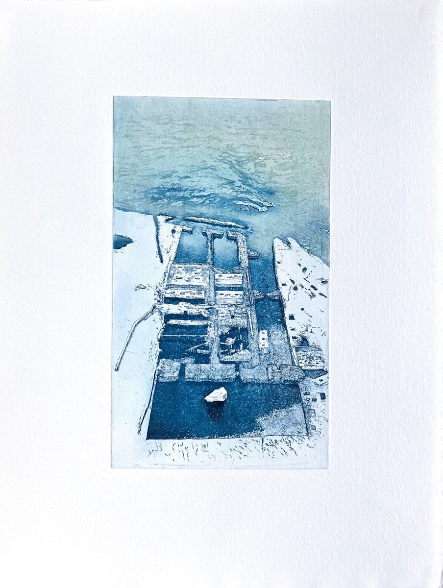 Impressionistic Landscape Etchings & Engravings By Rung Tsu Chang, 12 X 16", Entre Temps, Maree Precieuse, Original Artwork