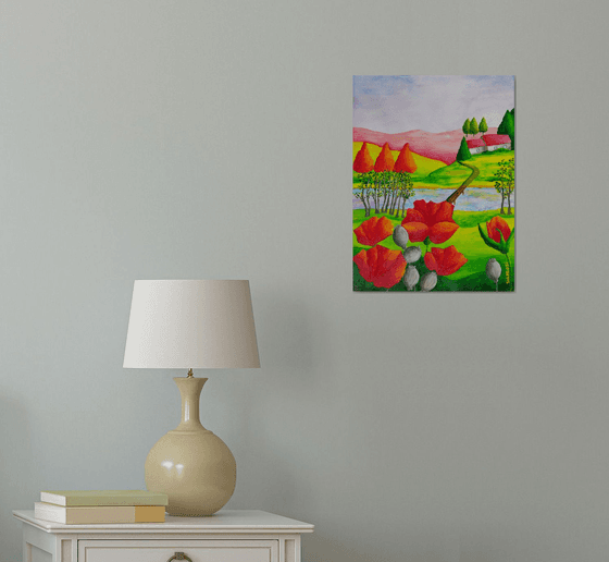 Spring country landscape
