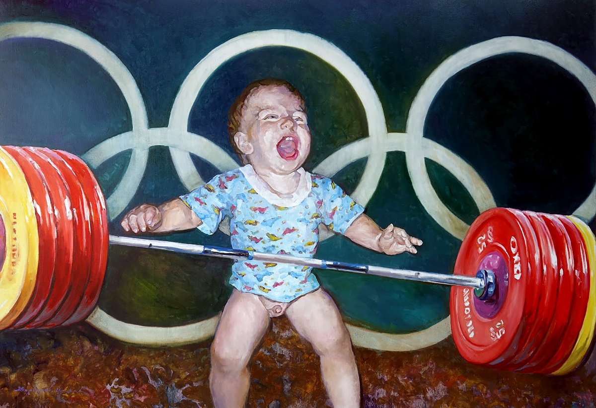 Impressionistic Portrait Oil Painting By Anatolii Varvarov, 53 X 77, Champion, Original Artwork