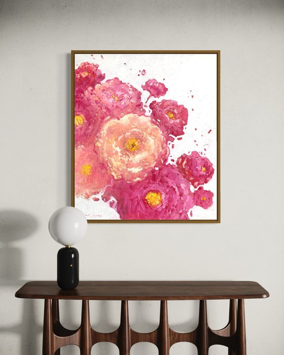 Colourful peonies
