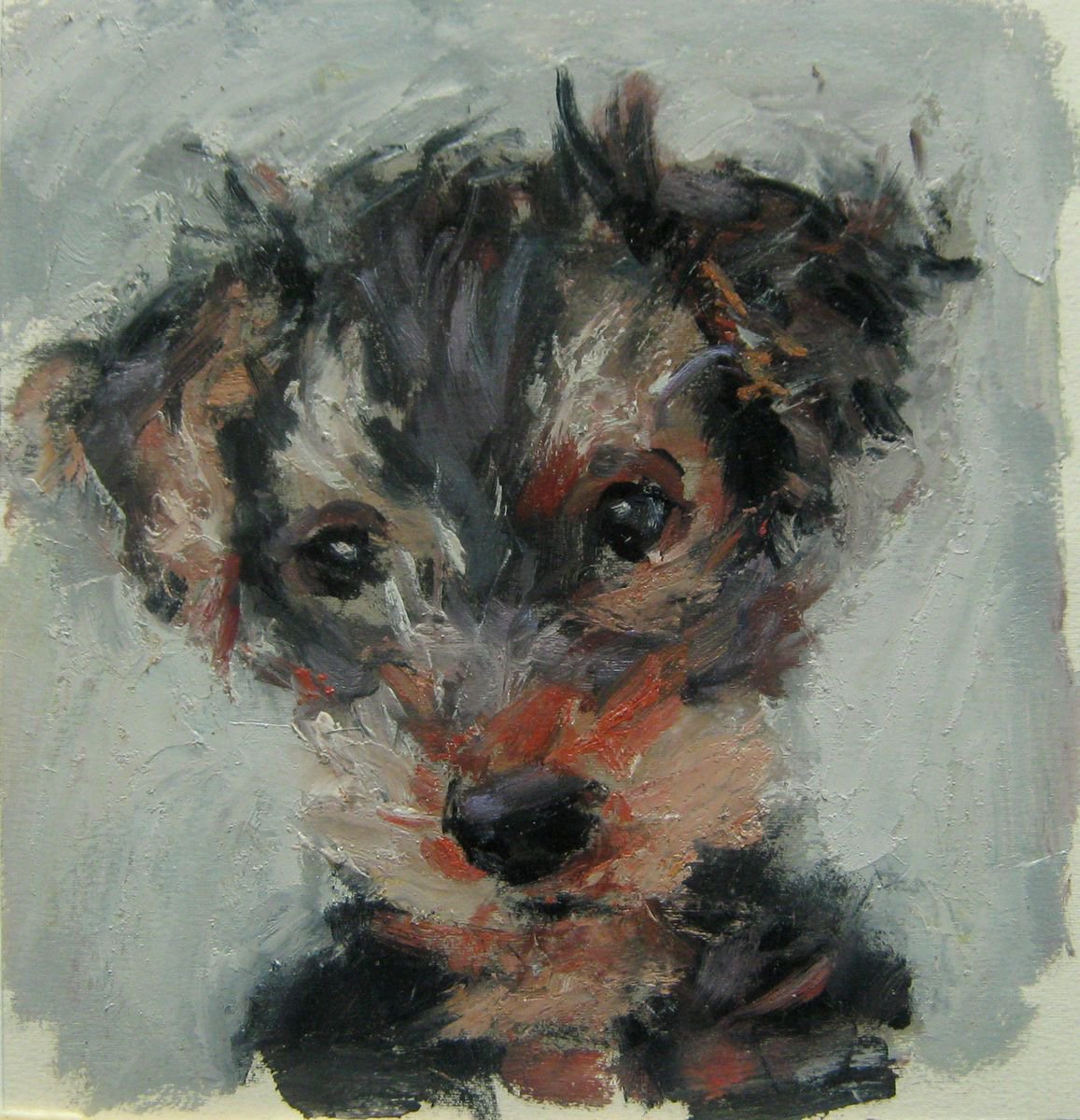 ORDERED DOG PORTRAIT - NOT FOR SALE author: Mato Jurkovic, academic painter