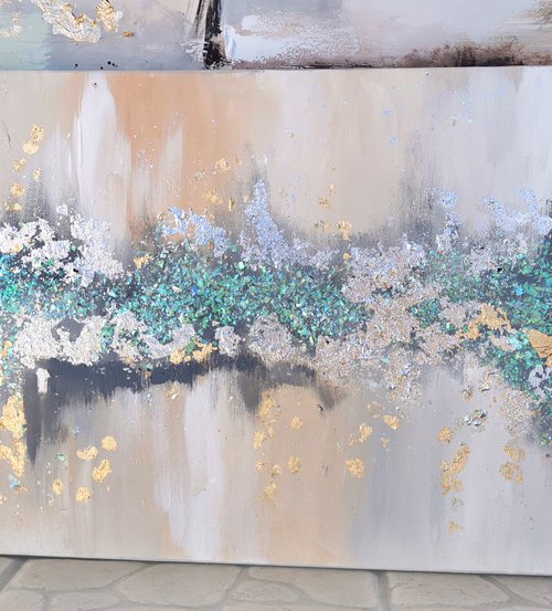 Abstract canvas wall art, Chameleon painting, Original Abstract painting by Annet Loginova