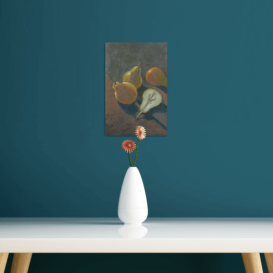 Still Life with Sliced Pear