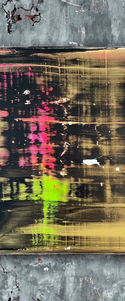 "Surveillance" - Original PMS Abstract Acrylic Painting On Canvas - 16" x 20" by Preston M. Smith (PMS)