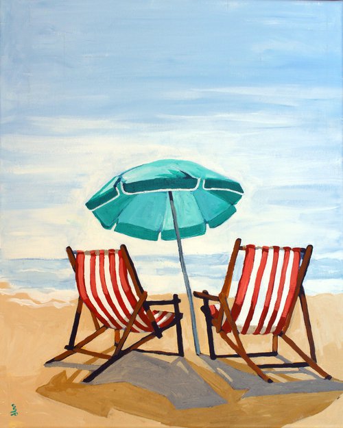 Chairs with Stripes by Melinda Patrick