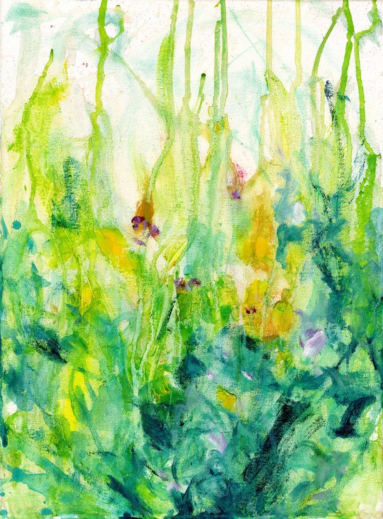Floral Lullaby 42 - Flower Oil Painting by Kathy Morton Stanion