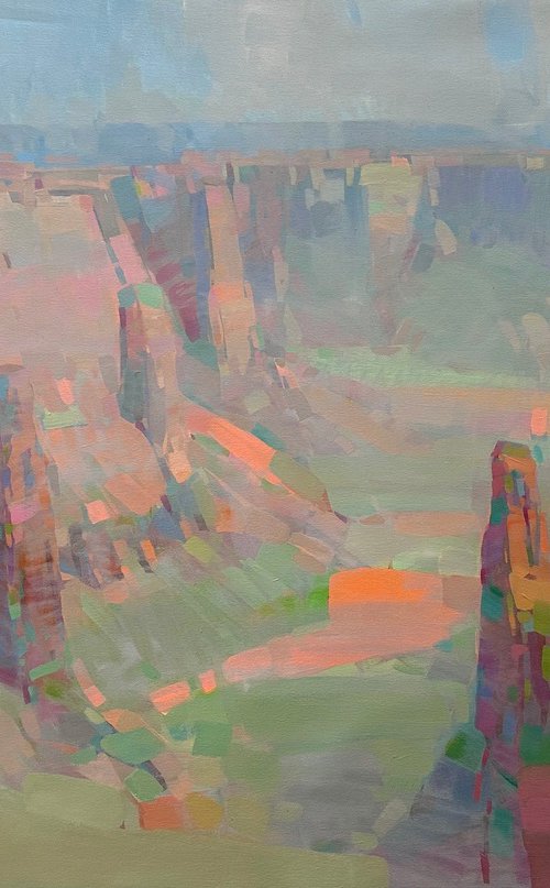 Utah Canyon, Original Oil painting, Handmade artwork, One of a kind by Vahe Yeremyan
