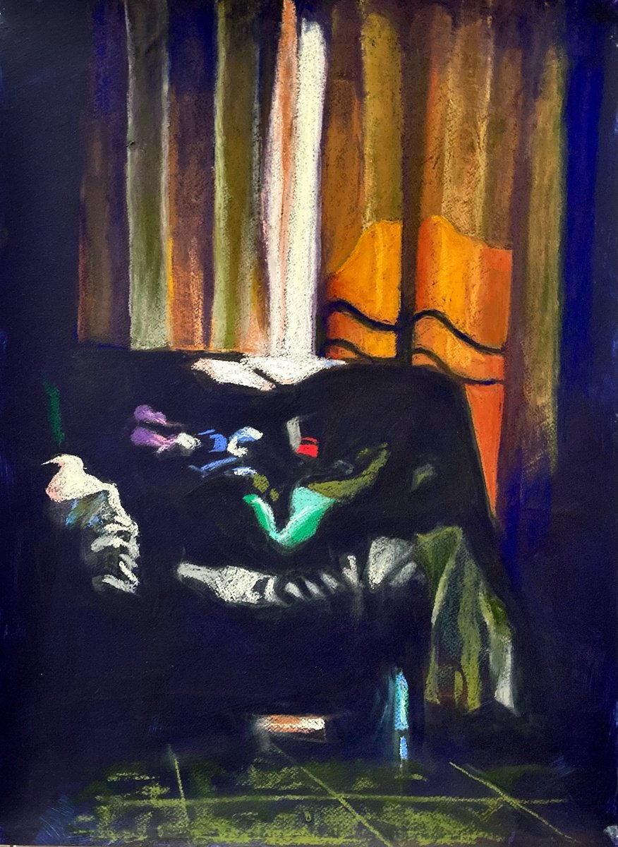 Impressionistic Pastel Drawing , The Light Gets In By John Cottee, 22 X 30, Artwork For Sale On Artfinder