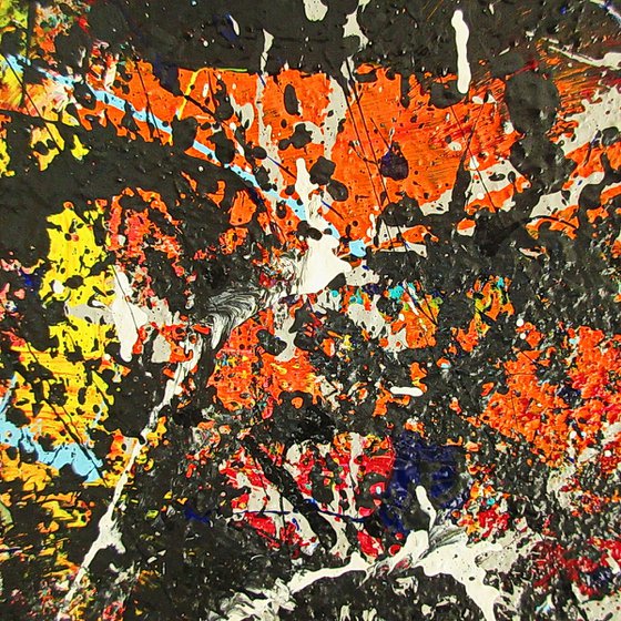 CONVEERGENCE 13, Pollock style, Framed