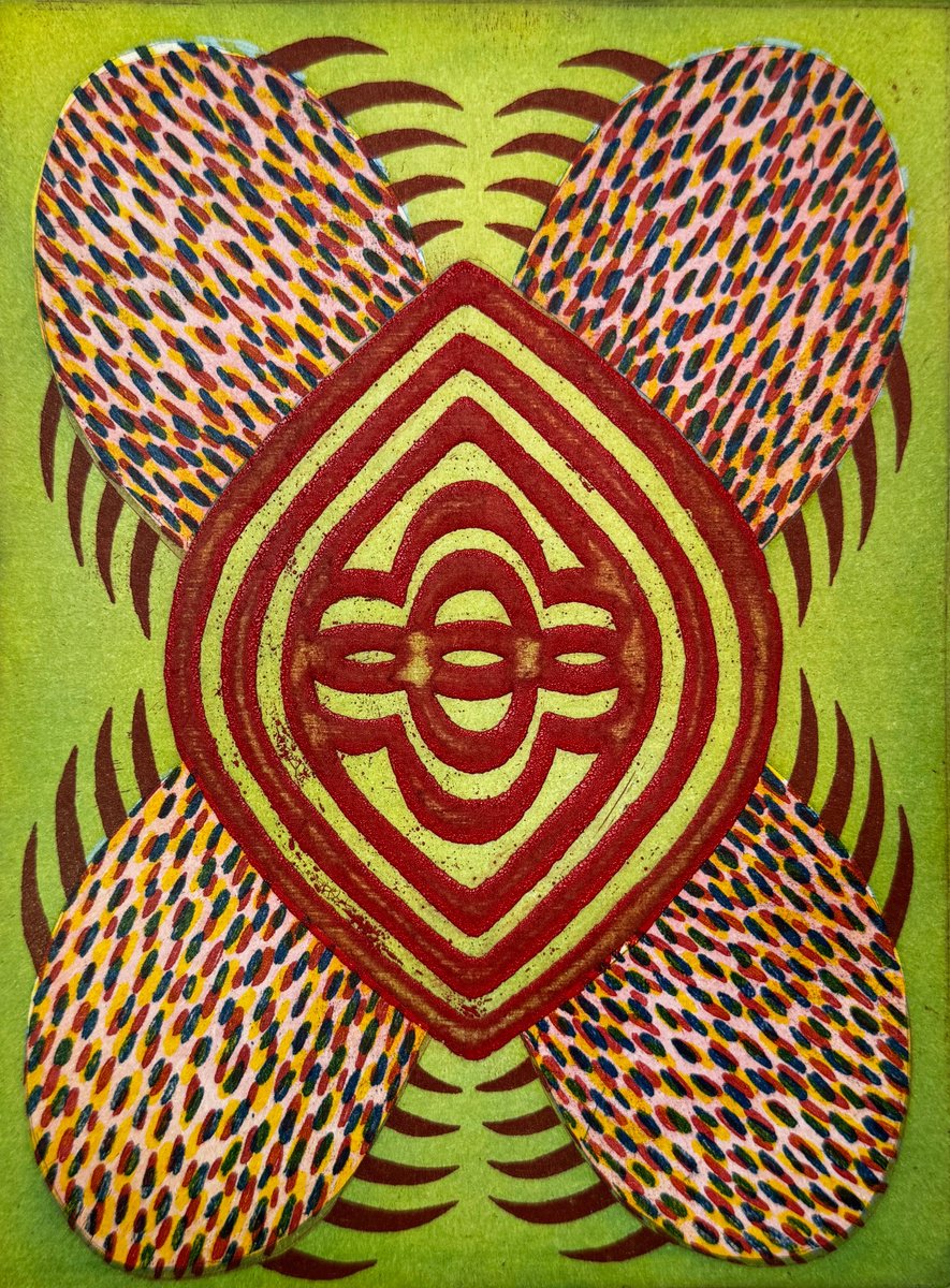 Graphic Portrait Etchings & Engravings By Katya Timoshenko, 10 X 12", Flower Catcher, Original Artwork