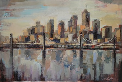 New York - East River by Silvia  Vassileva