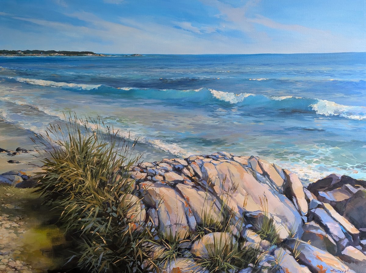 Impressionistic Painting , Golden Splashes By Alexander Koltakov, 48 X 36, Artwork For Sale On Artfinder