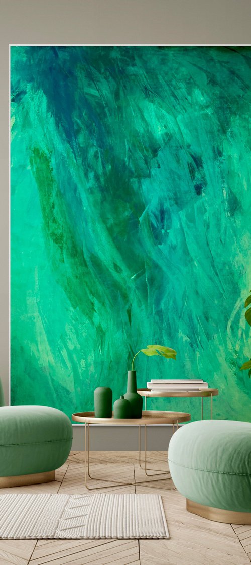 Green abstract no. 1025 by Anita Kaufmann