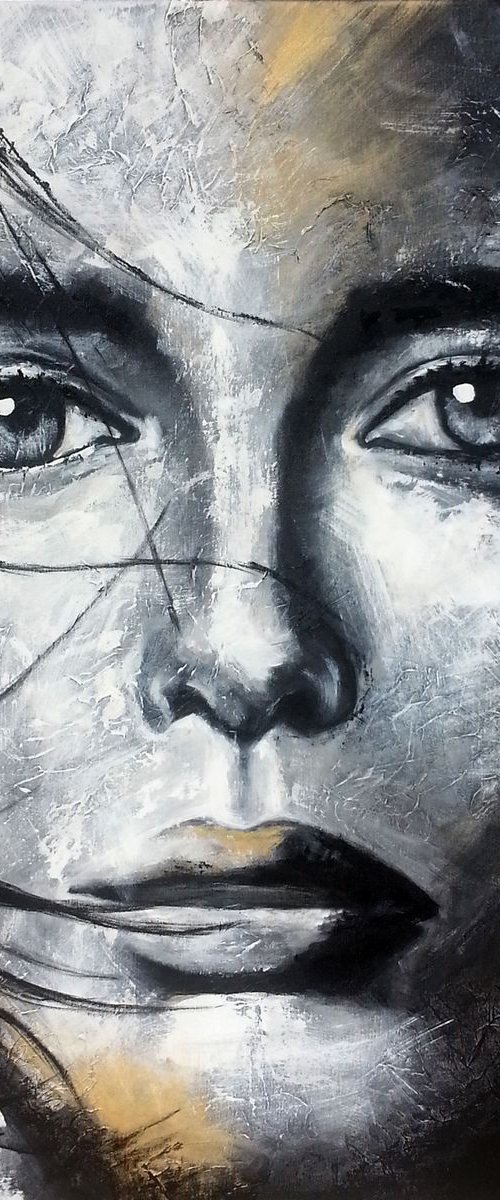 MIXED MEDIA PAINTING-11 by Burcu Akarcay