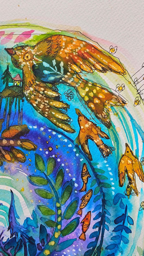 Mandala 26.-Noise. Spring new life is coming.