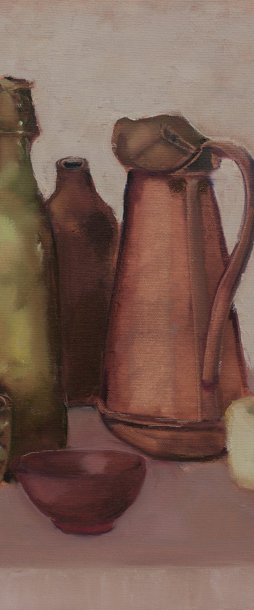 Pitcher and Bottles by Olha Laptieva