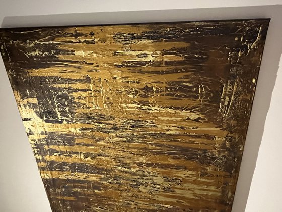 Greengold on brown 60x90