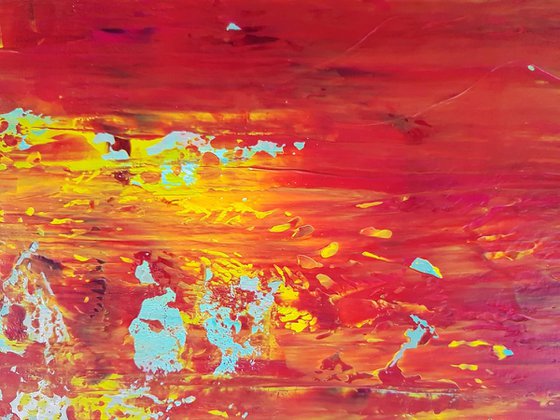 Caribbean evenings - diptych colorful abstract painting