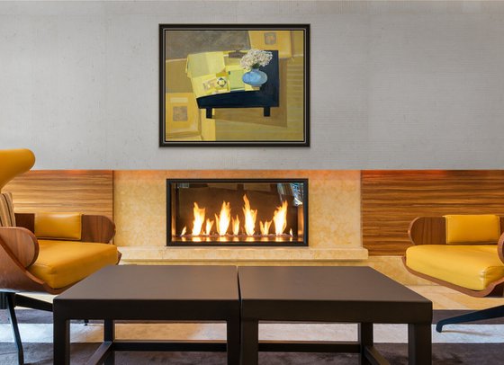 Daisies on Black Table