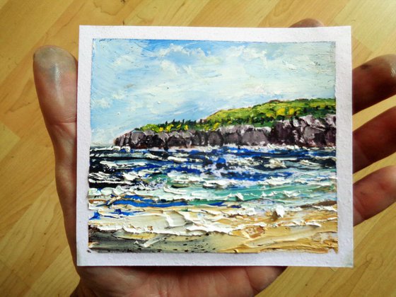 Anglesey coast. Lligwy Beach miniature. Moelfre coastline