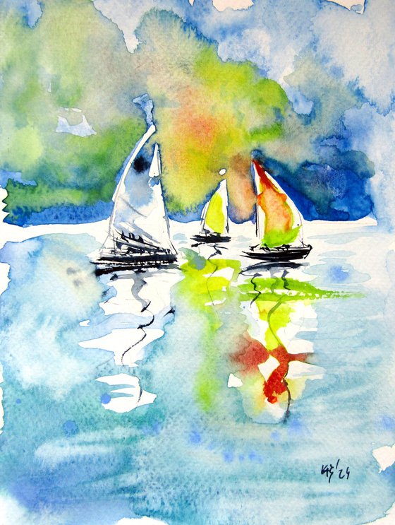 Little sailboats