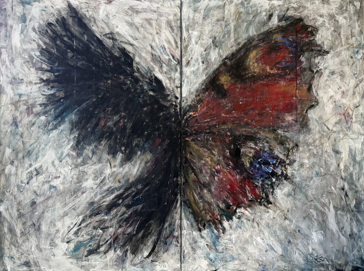 Expressive Abstract Acrylic Painting By Liubou Sas, 63 X 47", Perfection, Original Artwork