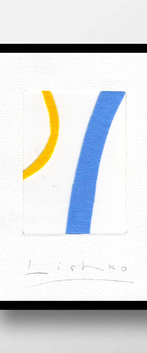 YELLOW AND BLUE 21*15 CM / 8,26*5,90 INCH \ by V. Lishko